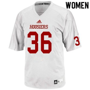 Women Indiana Hoosiers Chris Childers #36 Alumni White Jerseys 600988-130