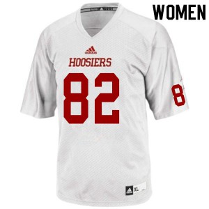Women's Indiana Hoosiers Christian Harris #82 White Embroidery Jerseys 599835-556