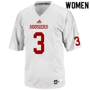 Women's Indiana Hoosiers Tiawan Mullen #3 Football White Jersey 995632-455