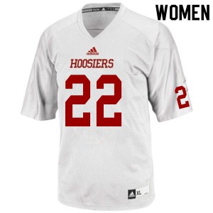 Women's Indiana Hoosiers Tim Baldwin Jr. #22 White Stitched Jerseys 845989-921