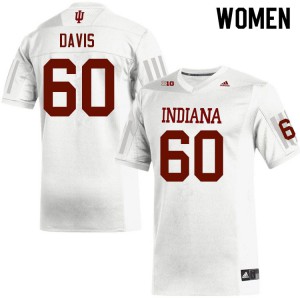 Womens Indiana Hoosiers Dalton Davis #60 White Stitched Jerseys 816641-859