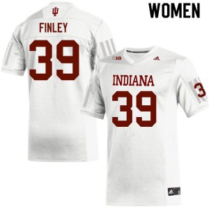 Women's Indiana Hoosiers Patrick Finley #39 White Embroidery Jersey 786098-348