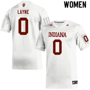 Women Indiana Hoosiers Raheem Layne #0 White High School Jerseys 331254-377