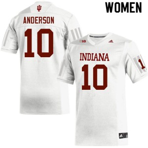 Women Indiana Hoosiers Ryder Anderson #10 White Alumni Jersey 256582-800