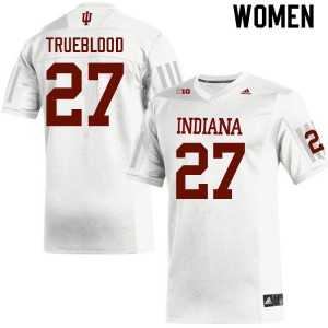 Women's Indiana Hoosiers Xavier Trueblood #27 College White Jersey 930659-529