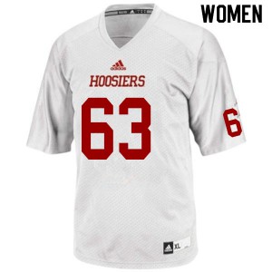 Women's Indiana Hoosiers Andy Buttrell #63 Player White Jersey 772244-776