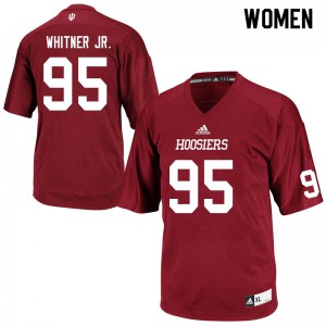 Women Indiana Hoosiers Antoine Whitner Jr. #95 Crimson Player Jerseys 693793-441