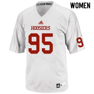 Women's Indiana Hoosiers Antoine Whitner Jr. #95 High School White Jersey 235773-233