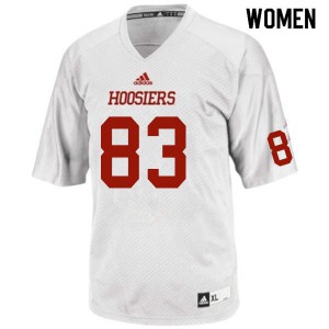 Women Indiana Hoosiers Asher King #83 NCAA White Jerseys 105282-932
