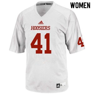 Women's Indiana Hoosiers Beau Robbins #41 Football White Jerseys 870388-986