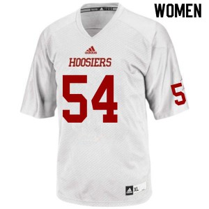 Womens Indiana Hoosiers Brady Feeney #54 Stitch White Jersey 468097-419