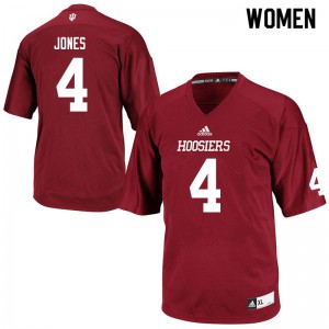 Women's Indiana Hoosiers Cam Jones #4 College Crimson Jerseys 453487-849