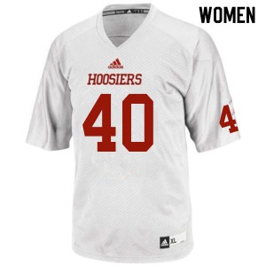 Womens Indiana Hoosiers Cameron Williams #40 White Player Jersey 884131-166