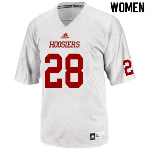 Women's Indiana Hoosiers Charlie Spegal #28 White Official Jerseys 135932-296