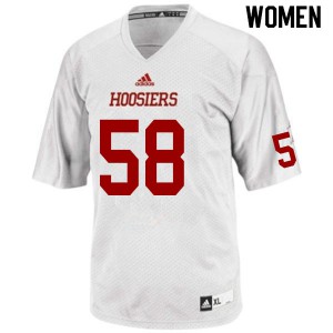 Women Indiana Hoosiers Chris Bradberry #58 White Stitch Jerseys 933856-464