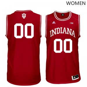 Women Indiana Hoosiers Custom #00 Crimson High School Jerseys 407386-543