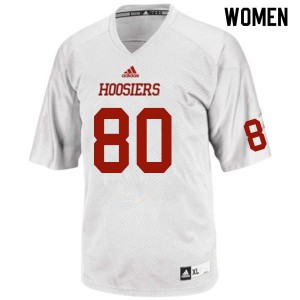 Women's Indiana Hoosiers Da'Shaun Brown #80 White University Jerseys 508418-780