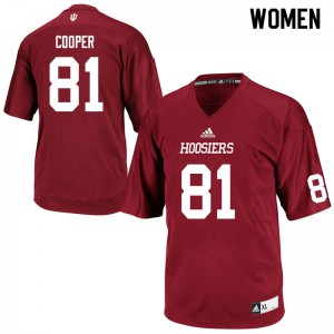 Women Indiana Hoosiers Gary Cooper #81 Crimson Player Jersey 954110-406
