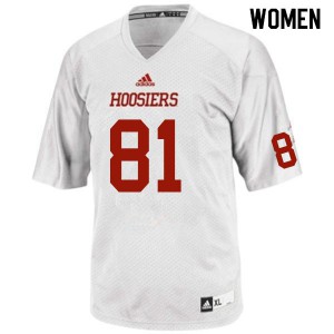 Women Indiana Hoosiers Gary Cooper #81 White Football Jerseys 189186-427