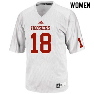 Women Indiana Hoosiers Jacolby Hewitt #18 NCAA White Jerseys 672592-118