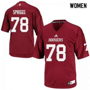 Women Indiana Hoosiers Jason Spriggs #78 Crimson High School Jerseys 668580-848