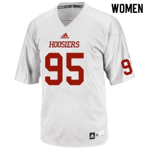 Womens Indiana Hoosiers Sean Wracher #95 Player White Jerseys 265277-284