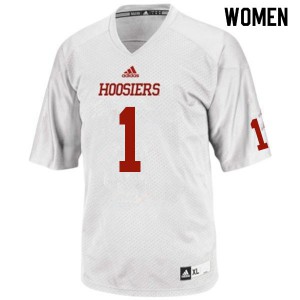 Womens Indiana Hoosiers Whop Philyor #1 White Embroidery Jersey 374792-810