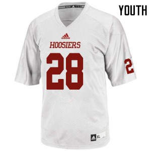 Youth Indiana Hoosiers A'Shon Riggins #28 Football White Jerseys 289564-935