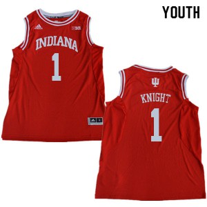 Youth Indiana Hoosiers Bob Knight #1 Red Player Jersey 763579-590