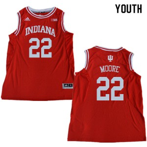 Youth Indiana Hoosiers Clifton Moore #22 Red College Jersey 943706-262