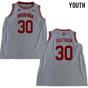 Youth Indiana Hoosiers Collin Hartman #30 White Stitch Jersey 916551-654