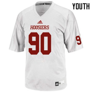 Youth Indiana Hoosiers Connor Schneider #90 NCAA White Jerseys 995411-530
