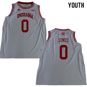 Youth Indiana Hoosiers Curtis Jones #0 Embroidery White Jersey 663102-902