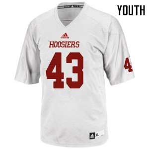 Youth Indiana Hoosiers Dameon Willis Jr. #43 Stitched White Jerseys 546893-271