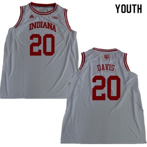 Youth Indiana Hoosiers De'Ron Davis #20 White Alumni Jerseys 487025-935