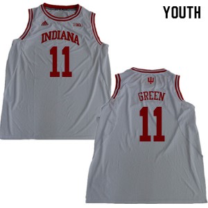 Youth Indiana Hoosiers Devonte Green #11 White Stitched Jersey 635929-163