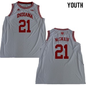 Youth Indiana Hoosiers Freddie McSwain #21 White Player Jersey 607987-379