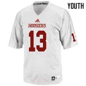 Youth Indiana Hoosiers Isaac James #13 White Official Jersey 102962-252