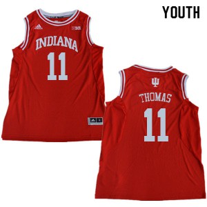 Youth Indiana Hoosiers Isiah Thomas #11 Embroidery Red Jerseys 297994-243