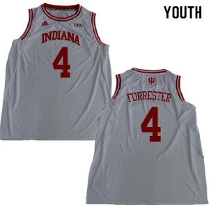 Youth Indiana Hoosiers Jake Forrester #4 Official White Jersey 718302-124
