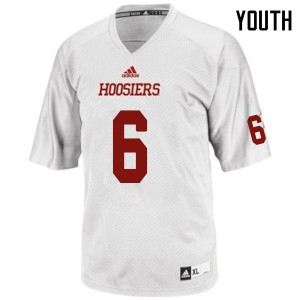 Youth Indiana Hoosiers James Head Jr. #6 Embroidery White Jerseys 137640-838