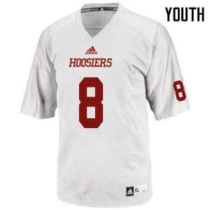 Youth Indiana Hoosiers James Miller #8 Official White Jersey 984318-400