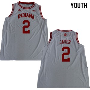 Youth Indiana Hoosiers Johnny Jager #2 Alumni White Jersey 854156-818