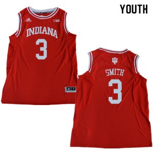 Youth Indiana Hoosiers Justin Smith #3 Stitched Red Jerseys 478832-212