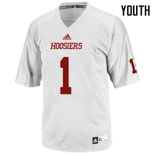 Youth Indiana Hoosiers Juwan Burgess #1 White Football Jerseys 871688-125