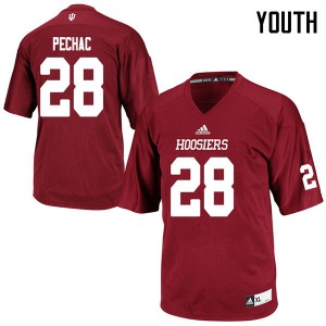 Youth Indiana Hoosiers Kristian Pechac #28 Official Crimson Jerseys 412856-409