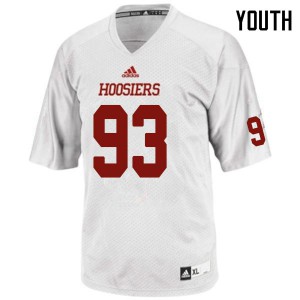 Youth Indiana Hoosiers LeShaun Minor Jr. #93 White NCAA Jersey 632408-365
