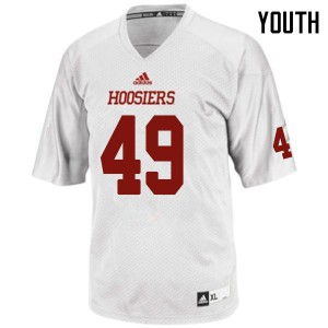 Youth Indiana Hoosiers Madison Norris #49 Football White Jerseys 188974-115