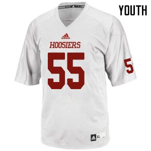 Youth Indiana Hoosiers Michael McGinnis #55 White College Jerseys 574905-142