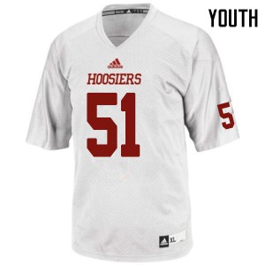 Youth Indiana Hoosiers Mike Barwick Jr. #51 White Official Jerseys 936833-697